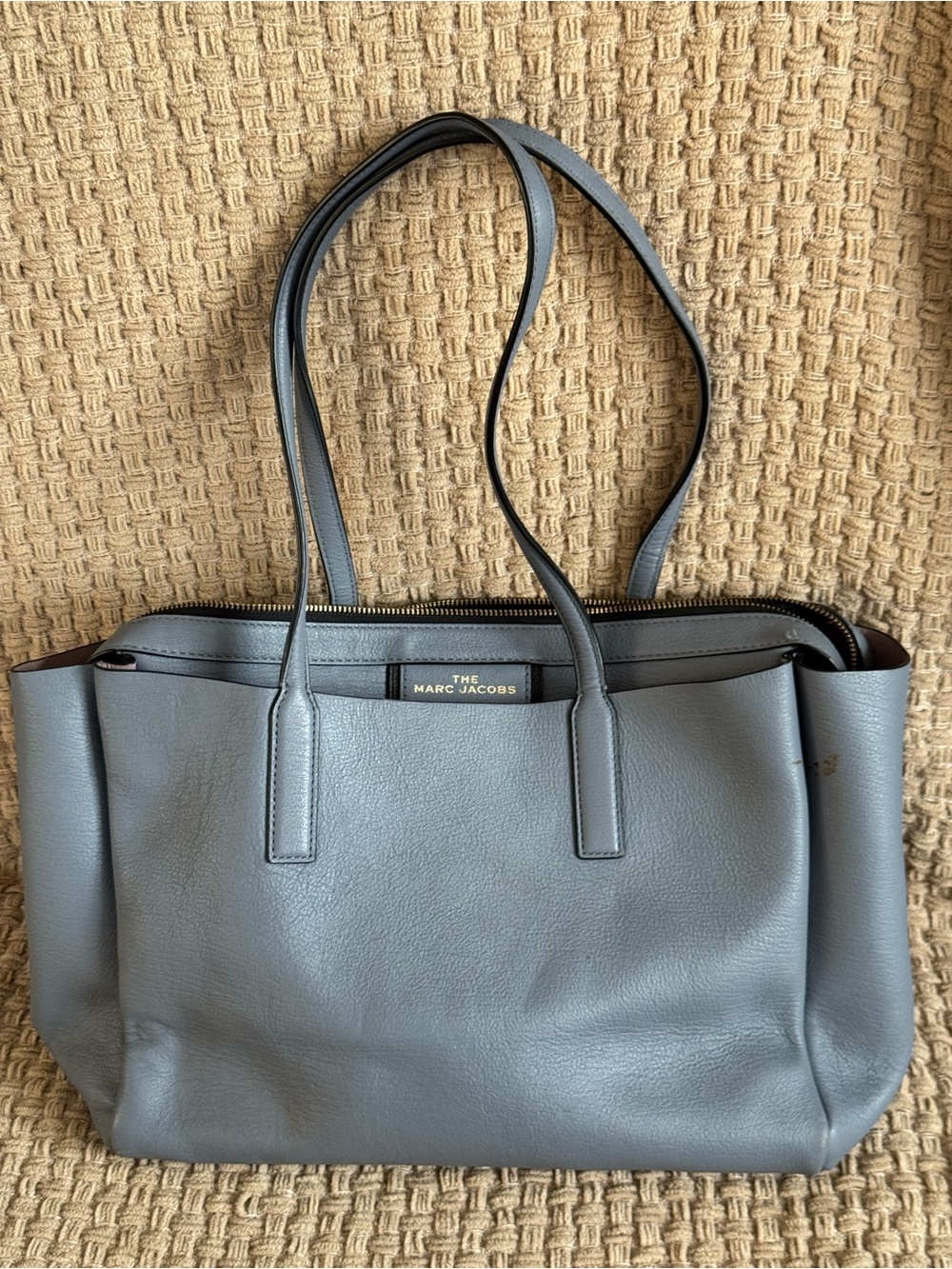 Marc Jacobs Gray-Blue Leather Tote